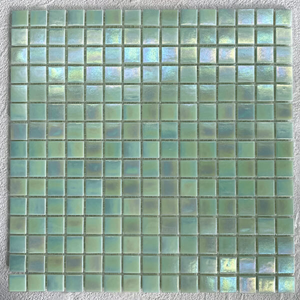 20*20mm Square Iridescent Aqua Green Glass GEOJ2904,swimming pools mosaic,aqua pool tiles,pool tile distributors