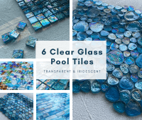 6 Popular Clear Glass Pool Tiles-mosaic tile pool,glass pool tile ideas,blue mosaic pool tiles