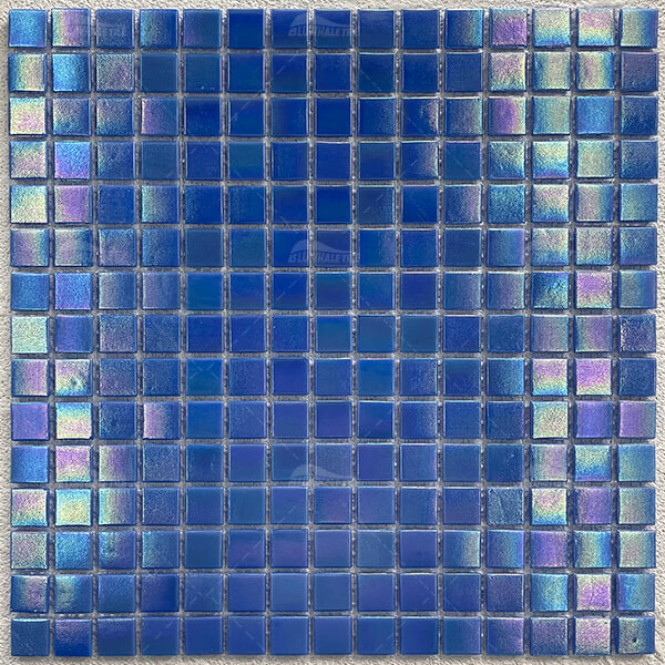 20*20mm Square Iridescent Dark Blue Glass GEOJ2605,tiles pools,dark blue mosaic pool tiles,glass mosaic swimming pool tile