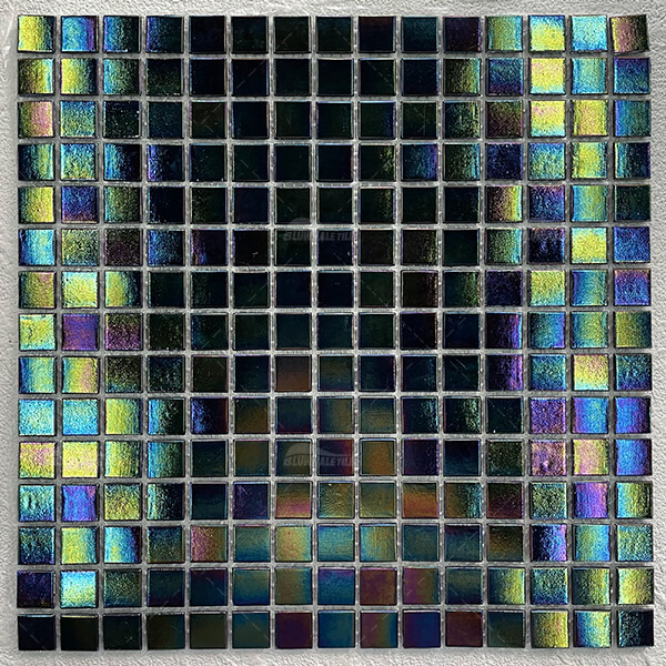 20*20mm Square Iridescent Metallic Black GZOJ2906,glass pool tile,black swimming pool tiles,swimming pool tile samples