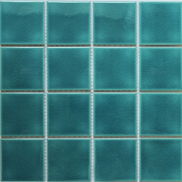 73*73mm Square Porcelain Crackle Green COB702X,porcelain pool tiles,3x3 pool tiles,tile pool