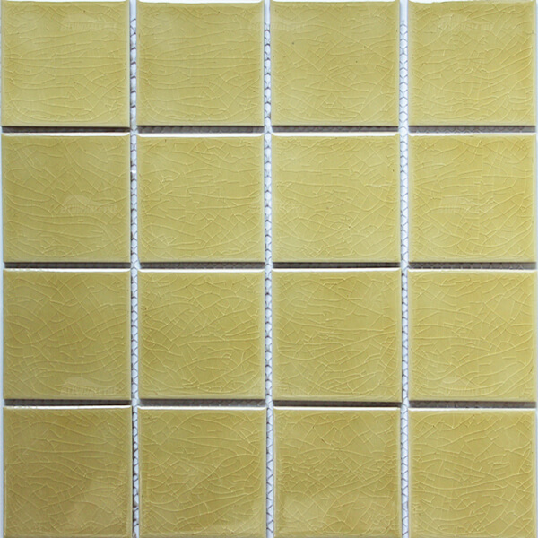 73*73mm Square Porcelain Crackle Yellow COB501X,porcelain pool tiles,swimming pool tiles 3x3,porcelain tile pool