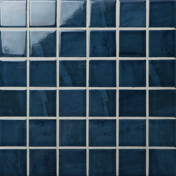 48*48mm Square Porcelain Ink Jet Dark Blue KOA2604,pool mosaics，mosaic for swimming pool，pool mosaic ideas
