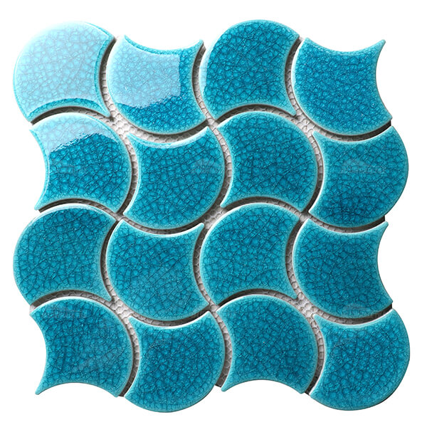 Fish Scale Wave Pattern Royal Blue BCZ634-B,fish scale mosaic tile,blue fish scale tiles,mosaic tiles wholesale