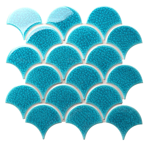 Fish Scale Royal Blue BCZ634,fish scales tiles，moroccan fish scale tile，mosaic tile supply