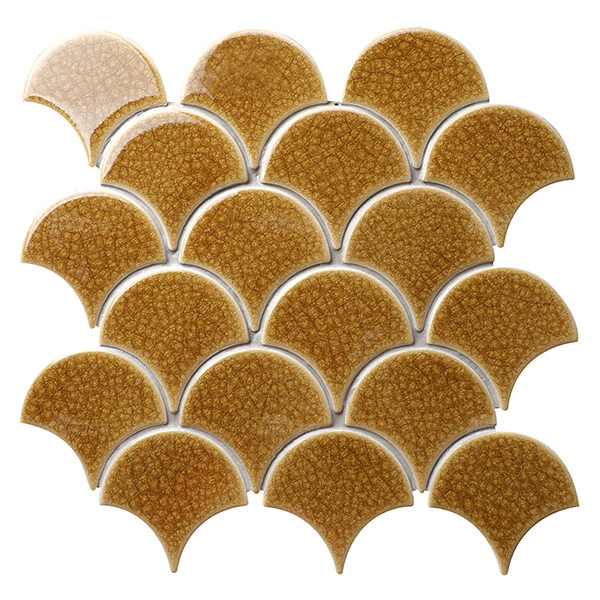 Fish Scale Brown BCZ937,mosaic tile factory，fish scale tiles bathroom,moroccan fish scales tile
