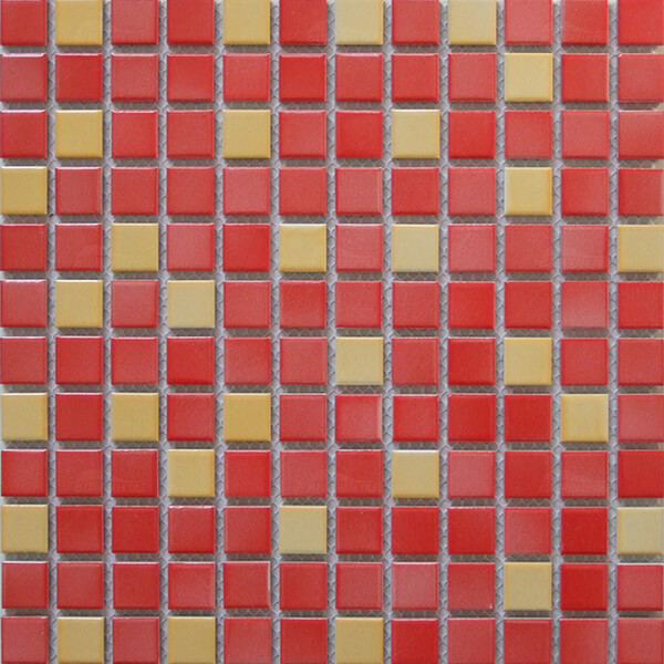 22x22mm Square Porcelain Gradient Red and Yellow CGG003A,red tile pool,modern pool tiles,pool tiles designs