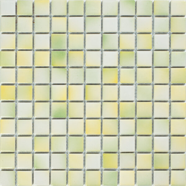 25x25mm Square Porcelain Gradient Lemon Yellow CIG001A,pool tiles,yellow tile pool,porcelain tiles swimming pool