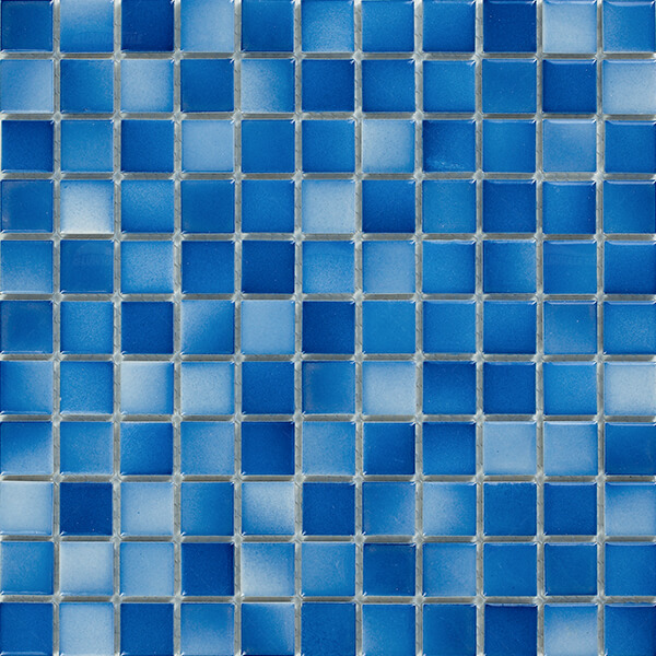 25x25mm Square Porcelain Gradient Blue CIG005A,pool tiles,swimming pool tile blue,1x1 blue pool tile