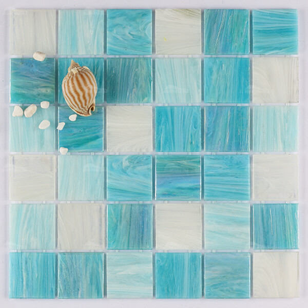 48x48mm Square Matte Silicon Joint Hot Melt Glass GKOJ2602,glass pool tiles, swimming pool glass tile design, glass mosaic tiles for swimming pools