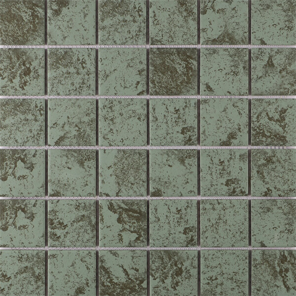 48x48mm Inkjet Porcelain Marble Look Sukabumi Bali Green KOF8701,ceramic pool mosaic, bali stone pool tiles, bali green pool tiles