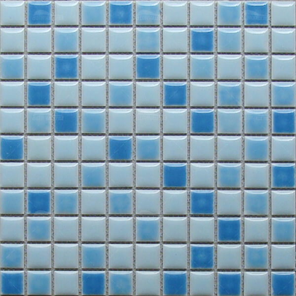 25x25mm Square Porcelain Mixed Blue CIG011A,porcelain pool tiles, swimming pool ceramic tiles, pool blue tile
