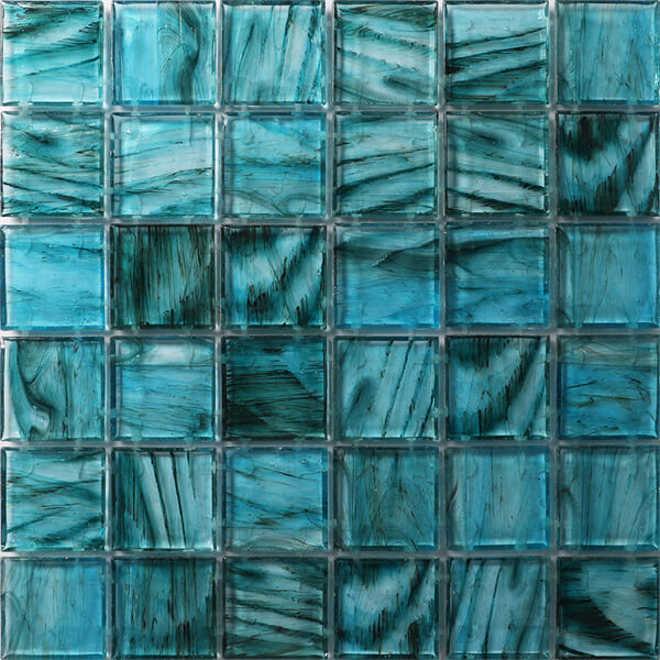 48x48mm Square Iridescent Hot Melt Glass Amber GKOJ2603,glass pool mosaic, luxury swimming pool tiles, pools tiles design