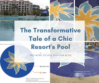 Blossoming Symphony: The Transformative Tale of a Chic Resort Art-Infused Pool-mosaic art supplies, mosaic pool art, mosaic art designs, custom mosaic murals