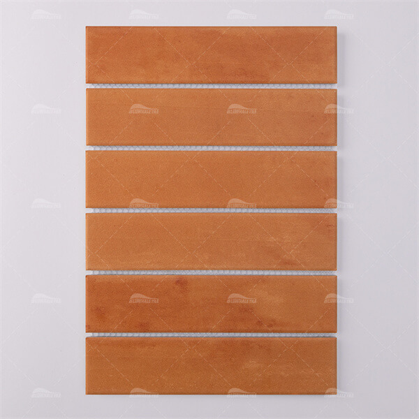 45*195mm Rectangle Shape Porcelain Matte Terracotta ZMA1908,ceramic pool tile, terracotta pool tiles, finger mosaic tiles